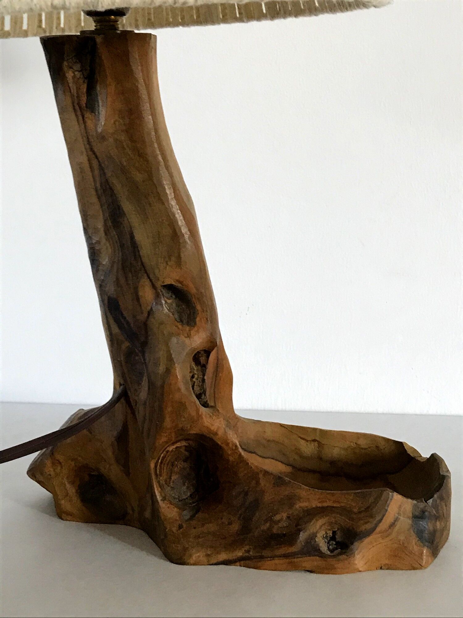 Vintage lamp in wood 70s