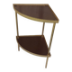 Corner console shelf in gold metal and formica H 69.5 cm 1960s