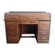 Bureau américain vintage en bois avec porte à volet
