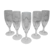 5 flûtes à champagne en cristal