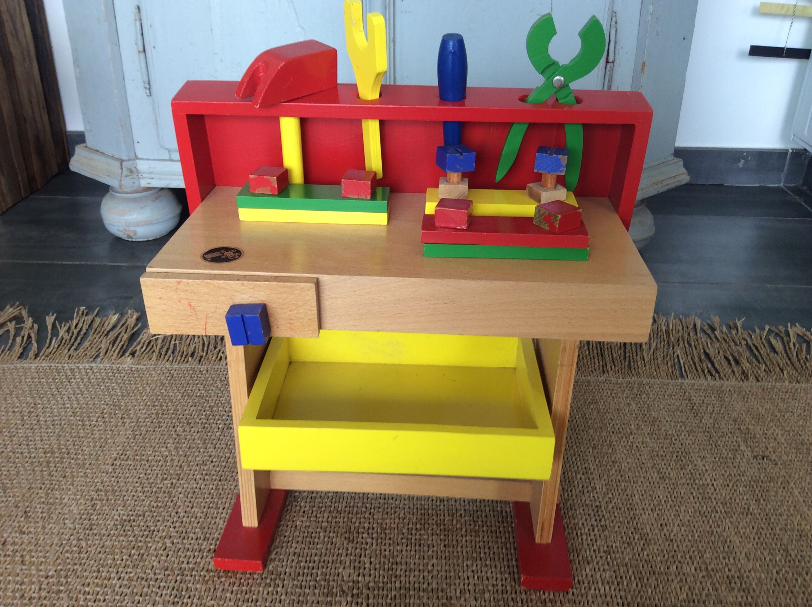 Child wooden workbench