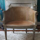 Bergere Louis XVI in wood and double canning