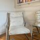 Fauteuil tubulaire en métal chromé, années 70
