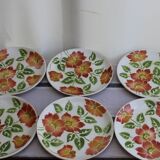 Set of 6 flat ceramic plates
