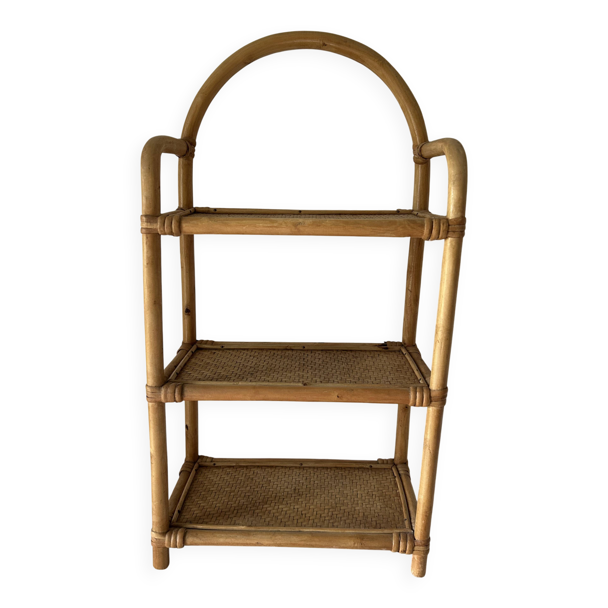 Etagère murale en rotin