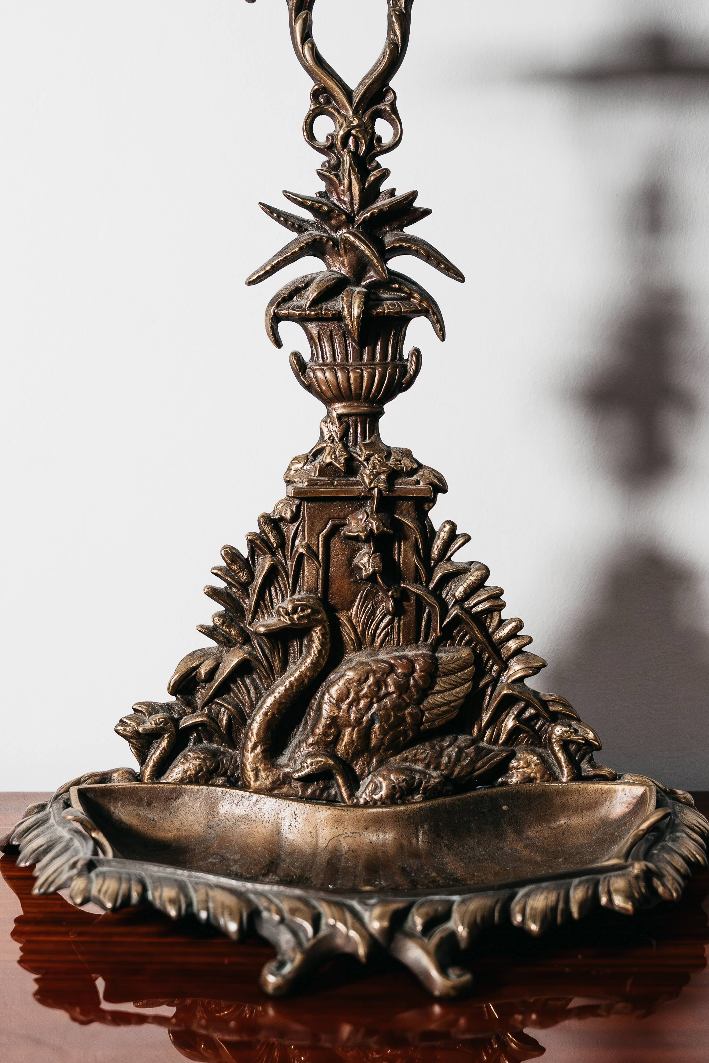Portaombrelli Art Nouveau in ottone Francia, anni '60 Vintage Design