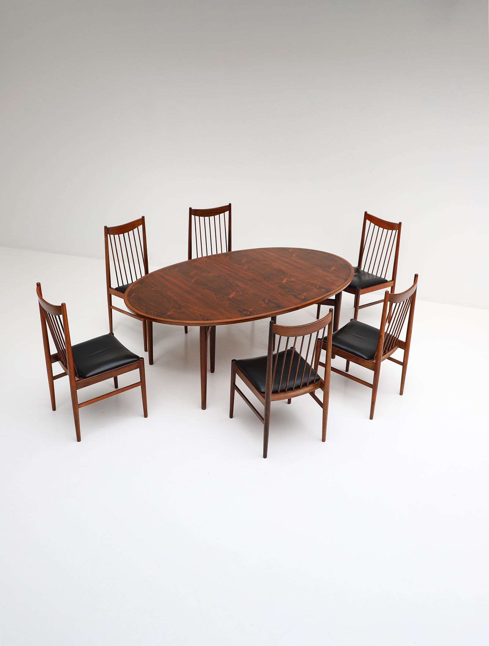 Rosewood dining chairs by Arne Vodder for Sibast, 1960s