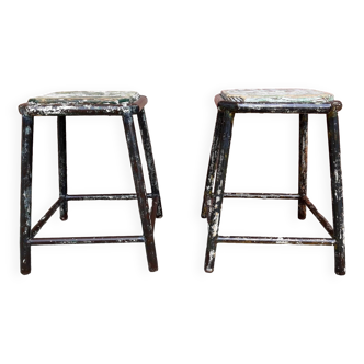 Set of 2 industrial stools