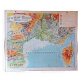 Old school map N°108 Midi-Mediterranean Corsica - Varon Colin