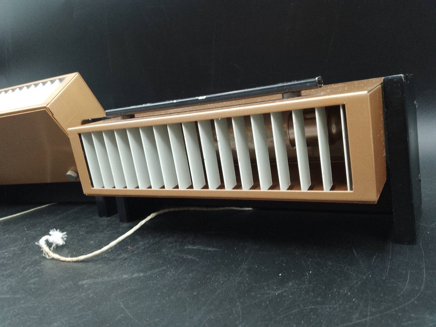 Pair of metal and brass bedside wall lights by Paul Neuhaus, Germany, 1950s Bauhaus