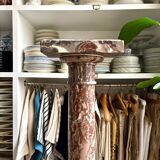 Red marble column
