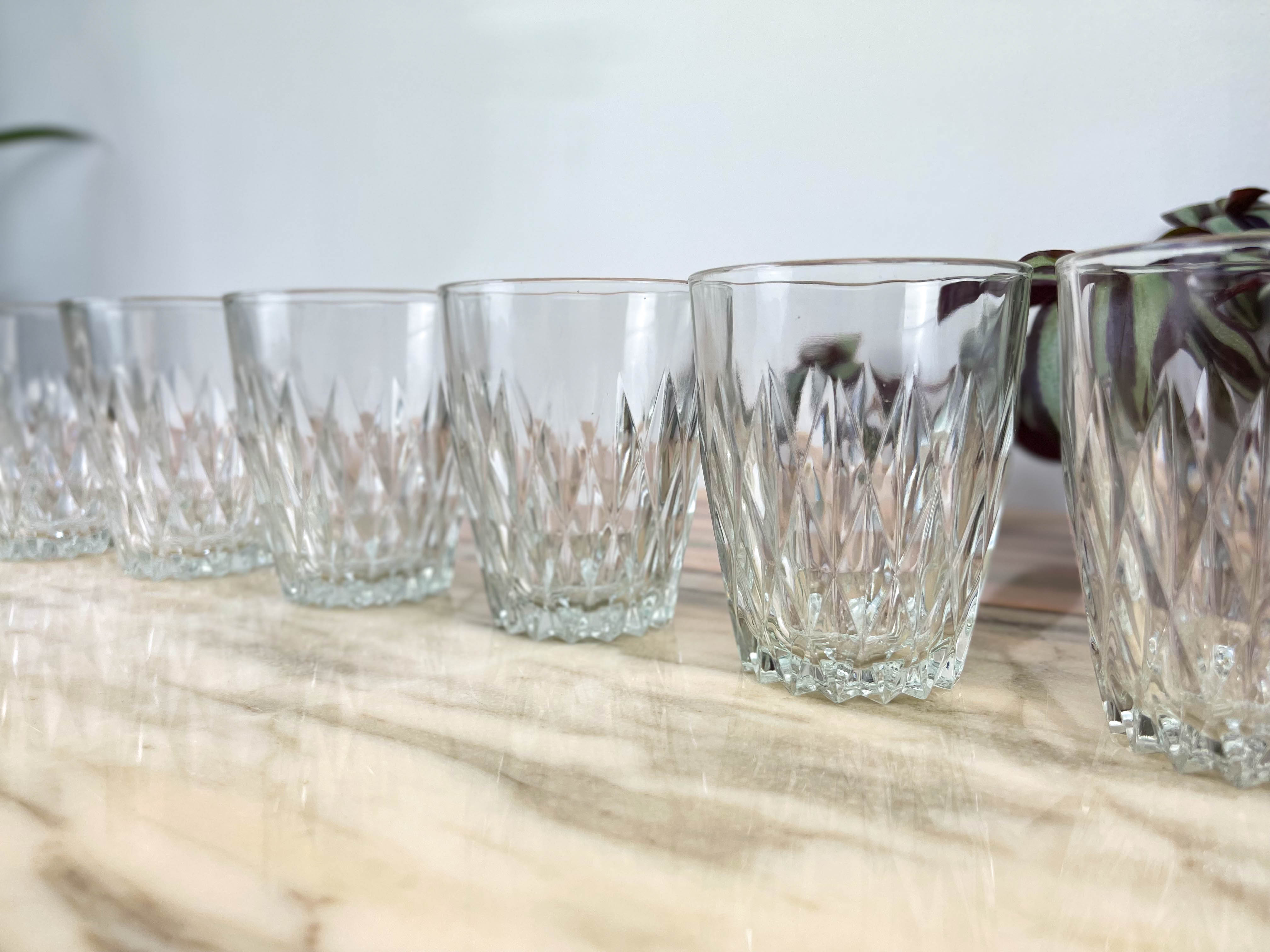 Set de 8 verres à eau années 60