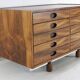 Beautiful italian design secretary desk by Frattini for Bernini