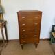 Vintage oak chest of drawers with oak veneer