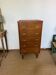Vintage oak chest of drawers with oak veneer