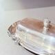 Antique Silver Butter Dish With Crystal Liner & Spoon, Elegant Vintage Tableware