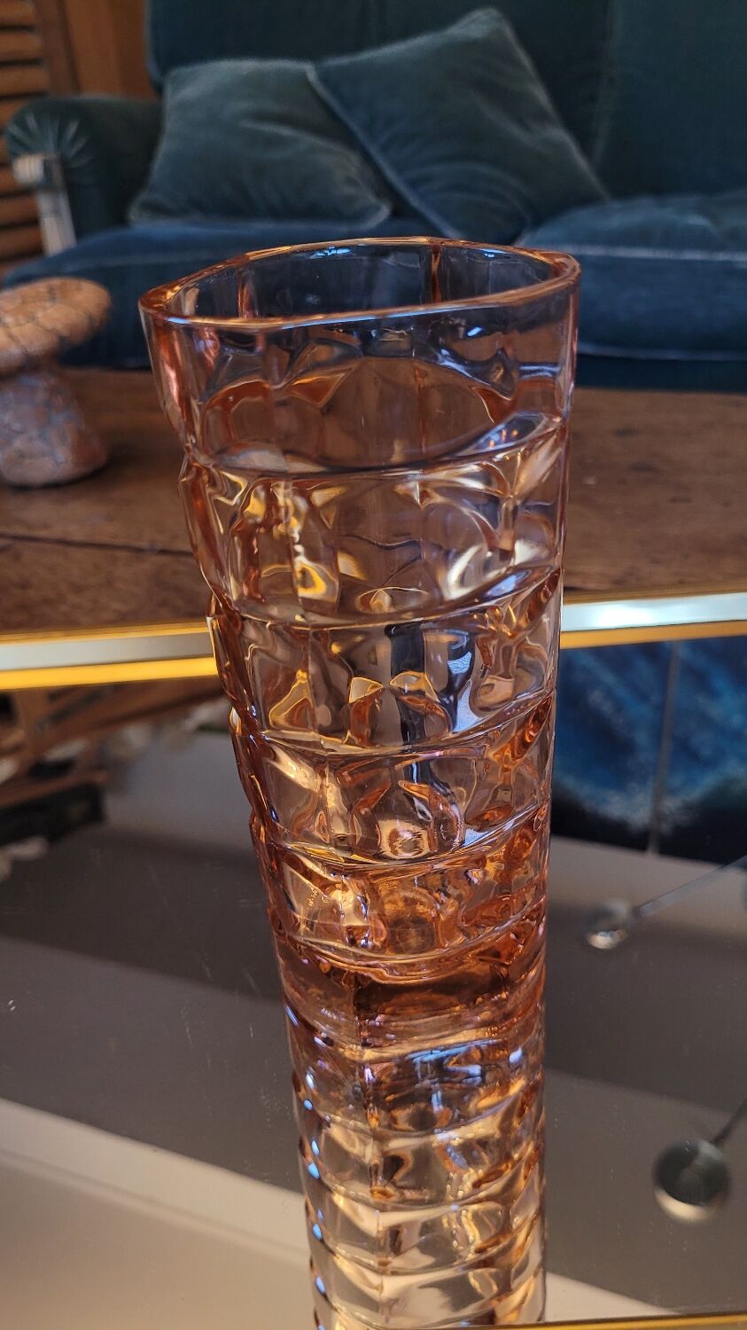 Vase ambré années 60