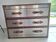 Commode vintage en cuir et acier Andrew Martin Howard