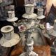 Four-branch candlestick in porcelain from Vienna.