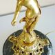 Candelabra, 6-pointed candlestick, marble, bronze, putti decoration, putto