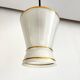 Small white and gold diabolo pendant.