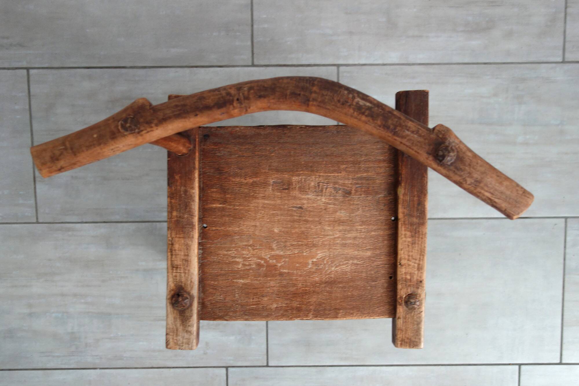 Antique brutalist Baoulé African chair