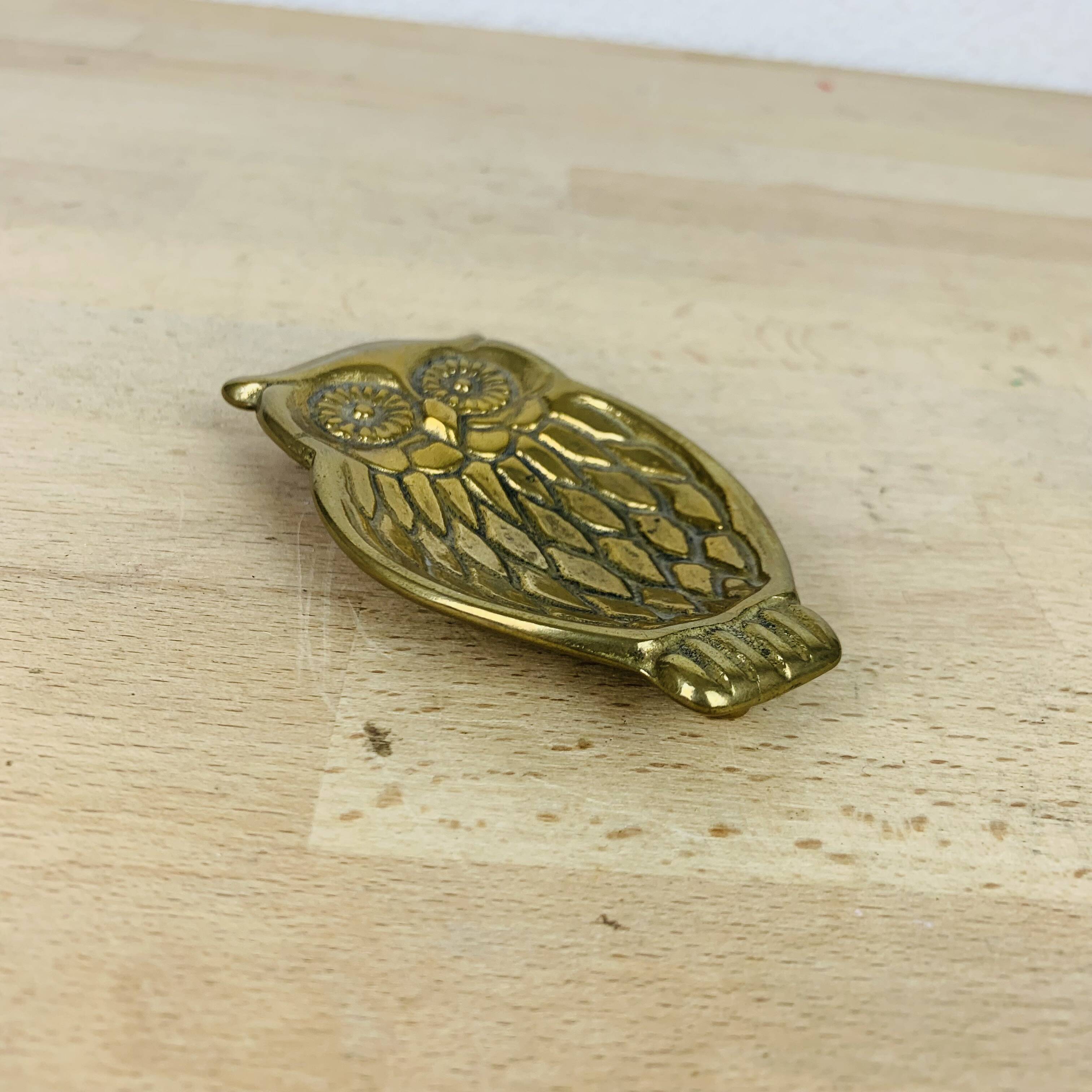 Owl/owl brass ring holder