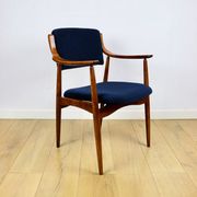 Fauteuil de bureau danois vintage - bleu marine