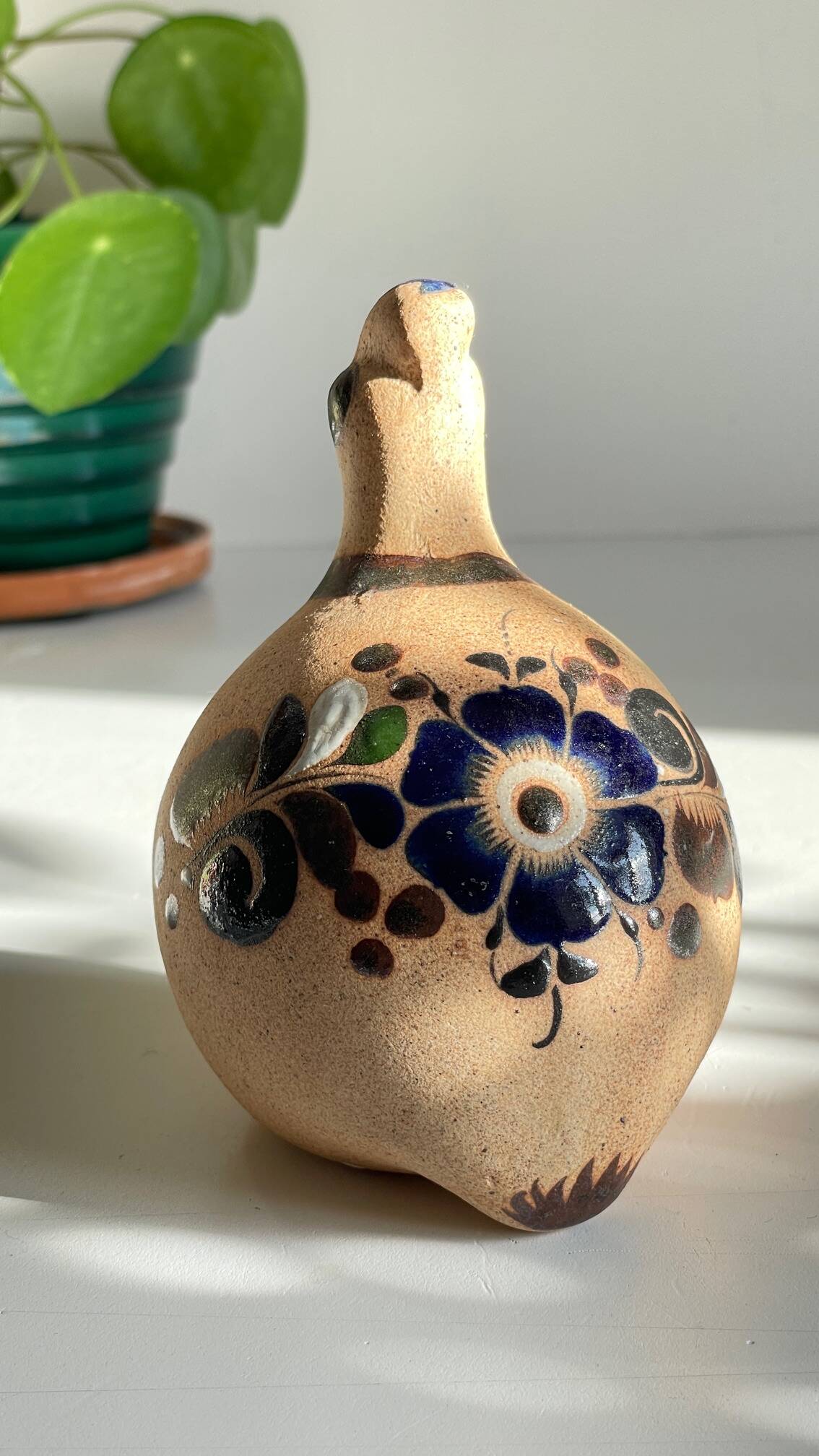Bird handmade stoneware mexico vintage