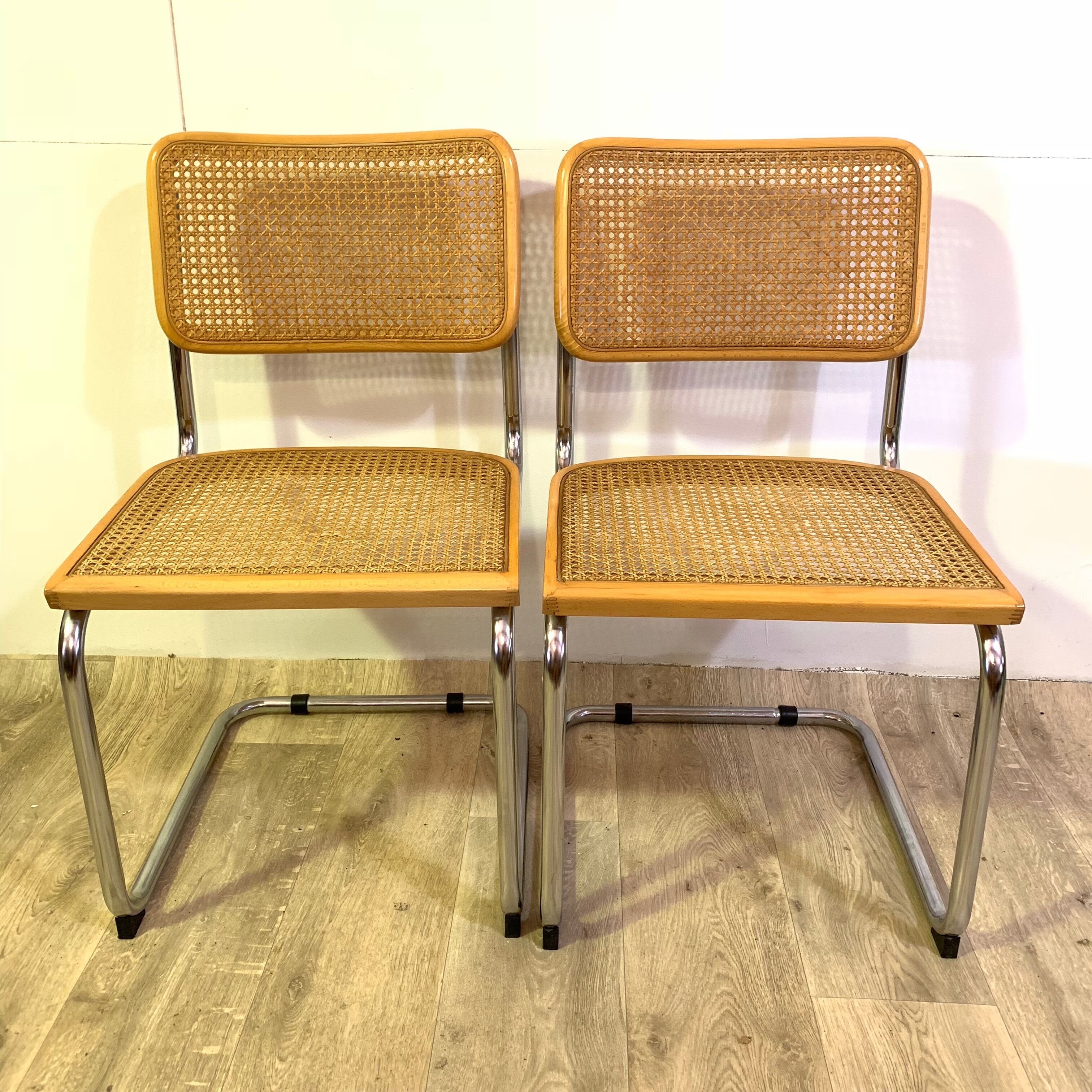 Lot of 2 chairs Cesca by Marcel Breuer