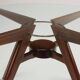 Vintage coffee table in beech and glass Argentina 1950s