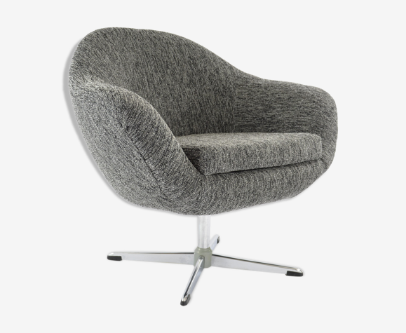 Fauteuil pivotant bouclette N&B
