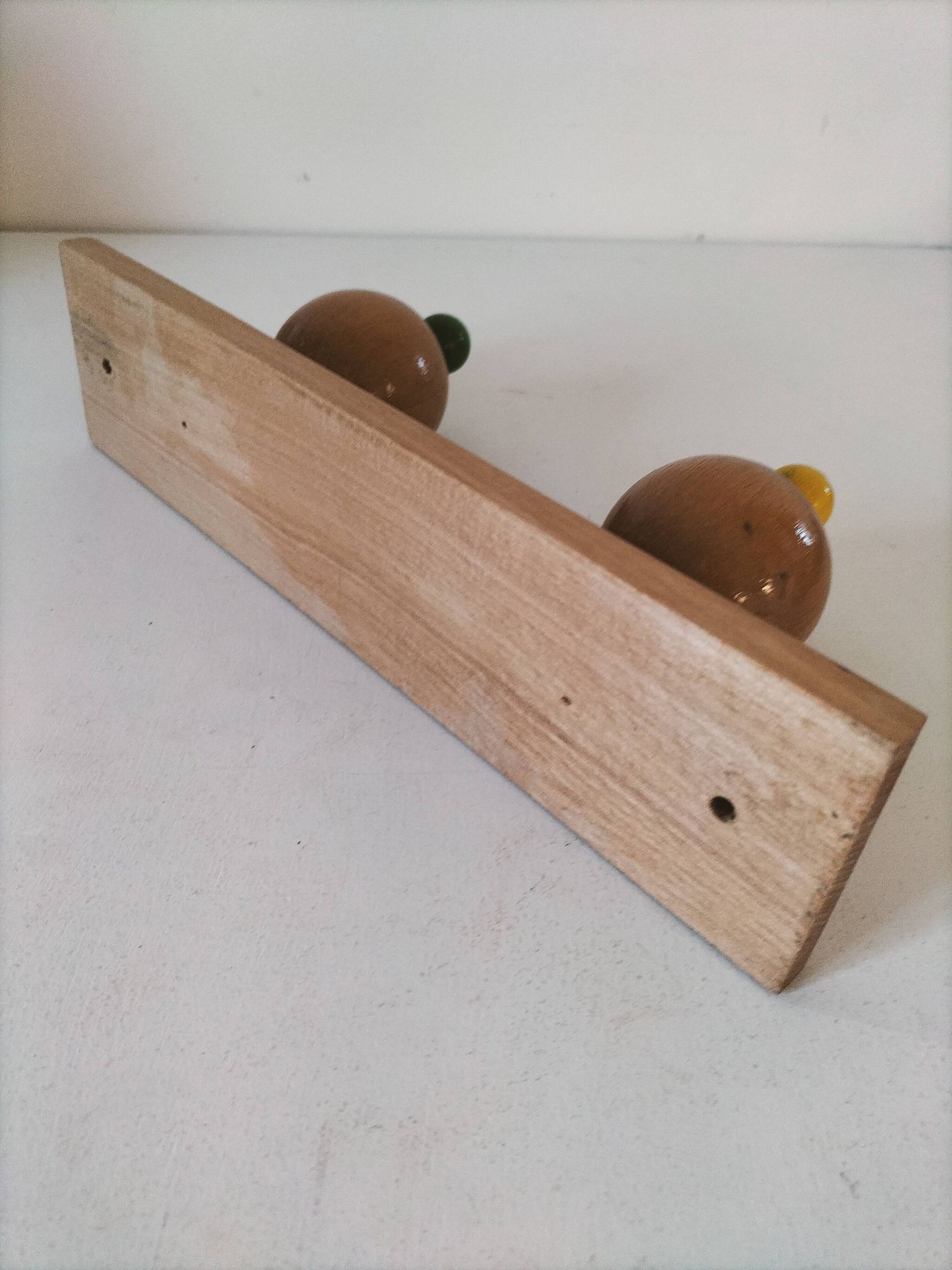 Vintage wooden children's coat rack