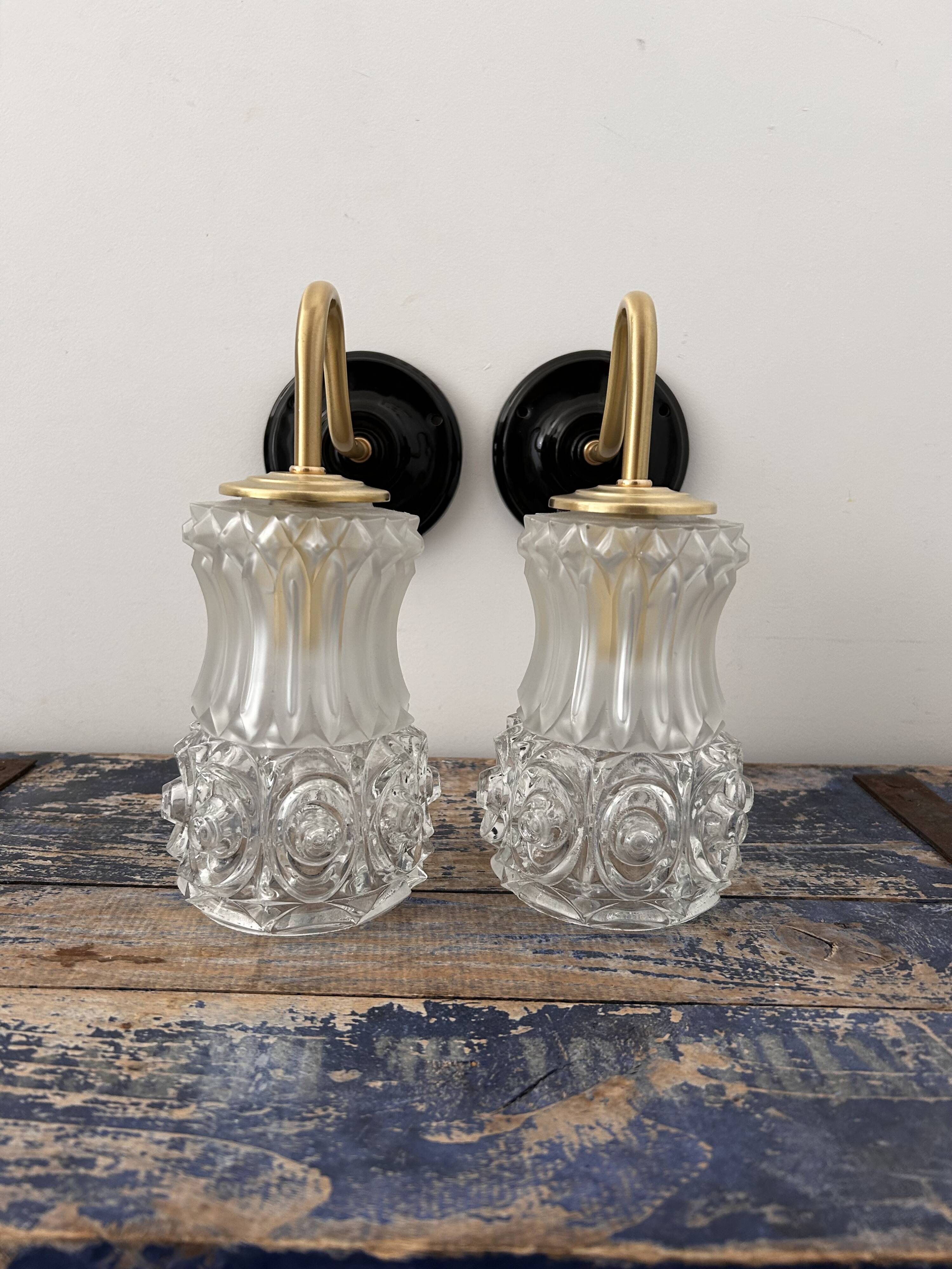 Pair of Art Deco wall lights