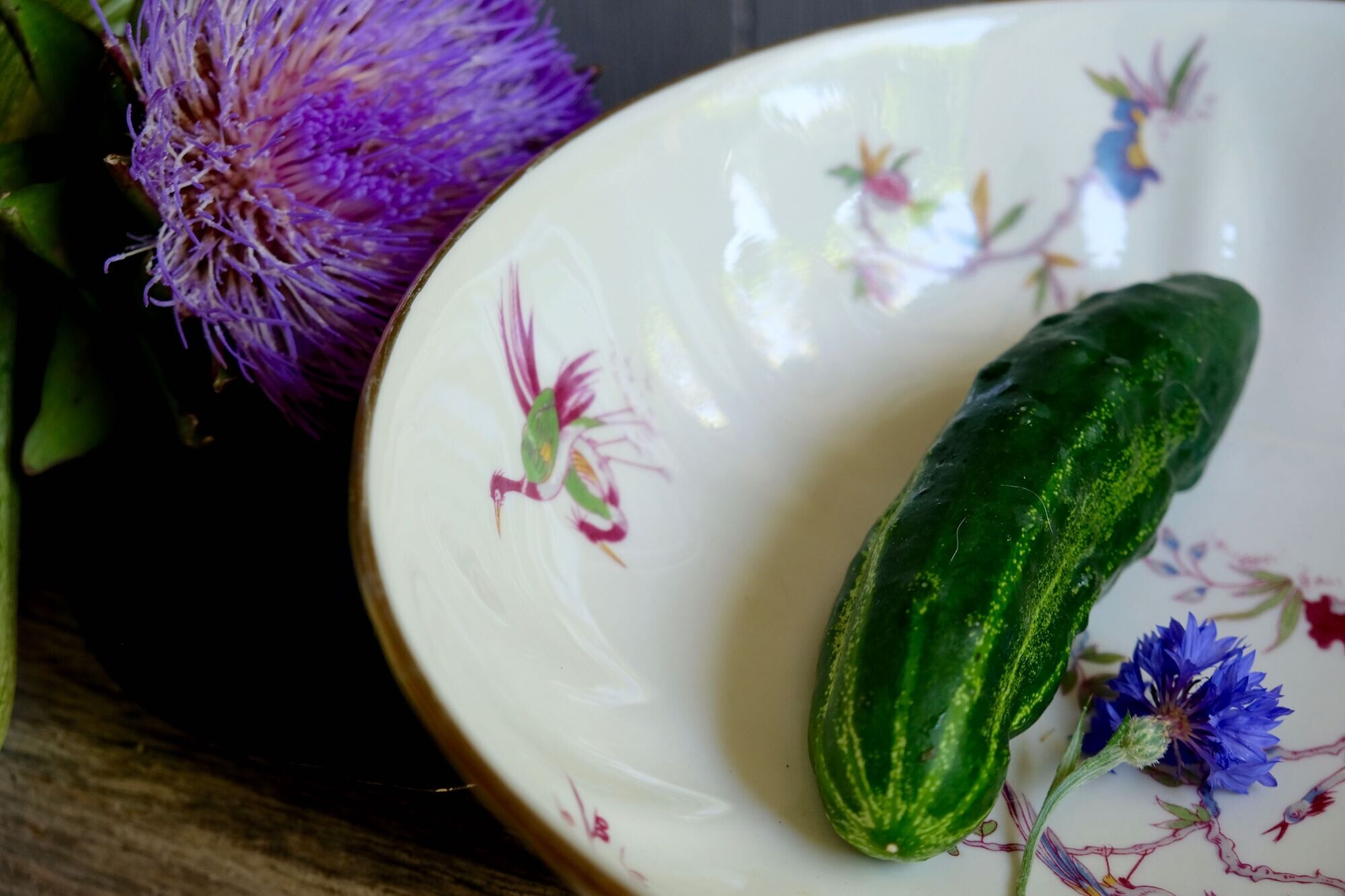 Flat porcelain bowl B & C Limoges L. Bernardaud & Cie France