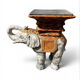 Elephant side table – leopard pattern – Jansen style 1970