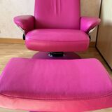 Stressless Jazz Designer Ekornes armchair and its footrest