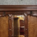 Large coat rack in Louis XV style, made of walnut and elm burl.