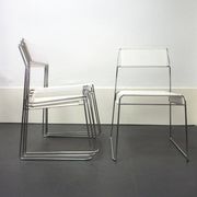 Set of 4 metal chairs, 1970s