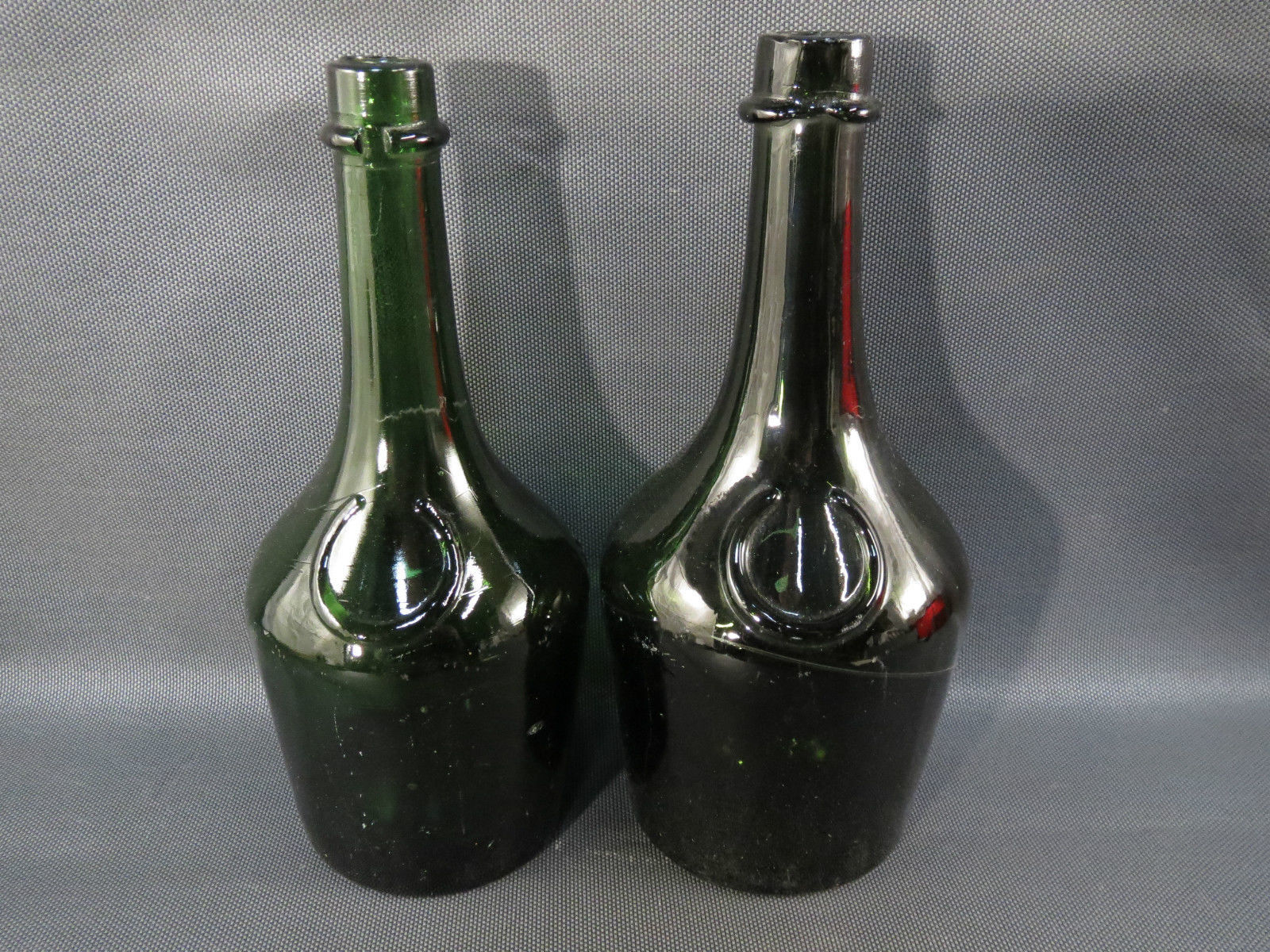 Lot of 2 old bottle of benedictine liqueur in blown glass