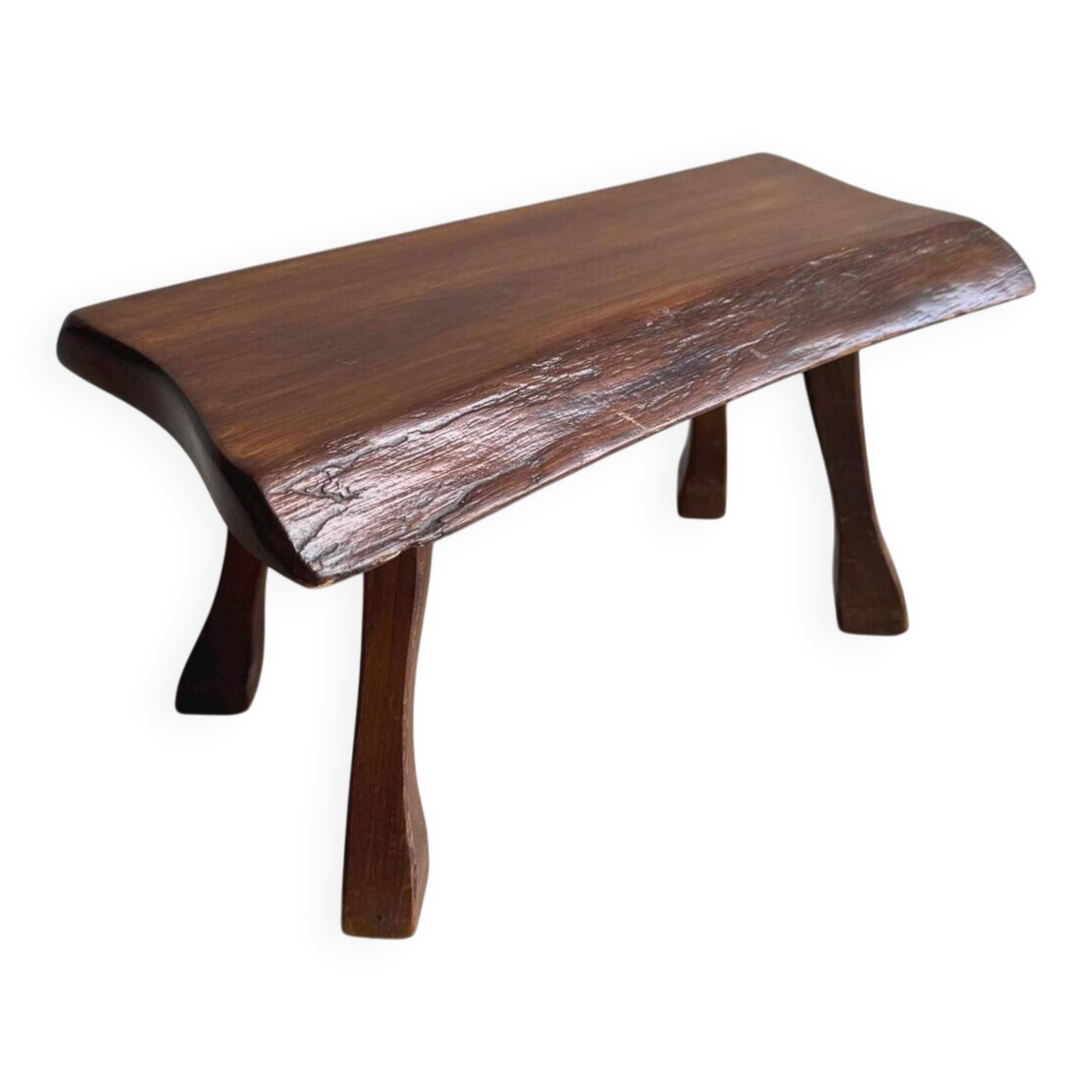 Set of 2 vintage tree trunk side tables