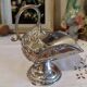 Antique silver-plated sugar bowl