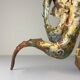 Brutalist metal octopus wall lamp by Salvino Marsura, Italy, 1980s.