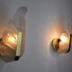 Pair of "leaf" wall lamps by Carl Fagerlund, Murano glass, Germany, 1970