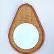 Miroir vintage en rotin, 32,5x24 cm