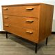 Commode trois tiroirs moderniste vintage 1960