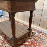 Gigier table - Napoleon III console in solid oak and marble