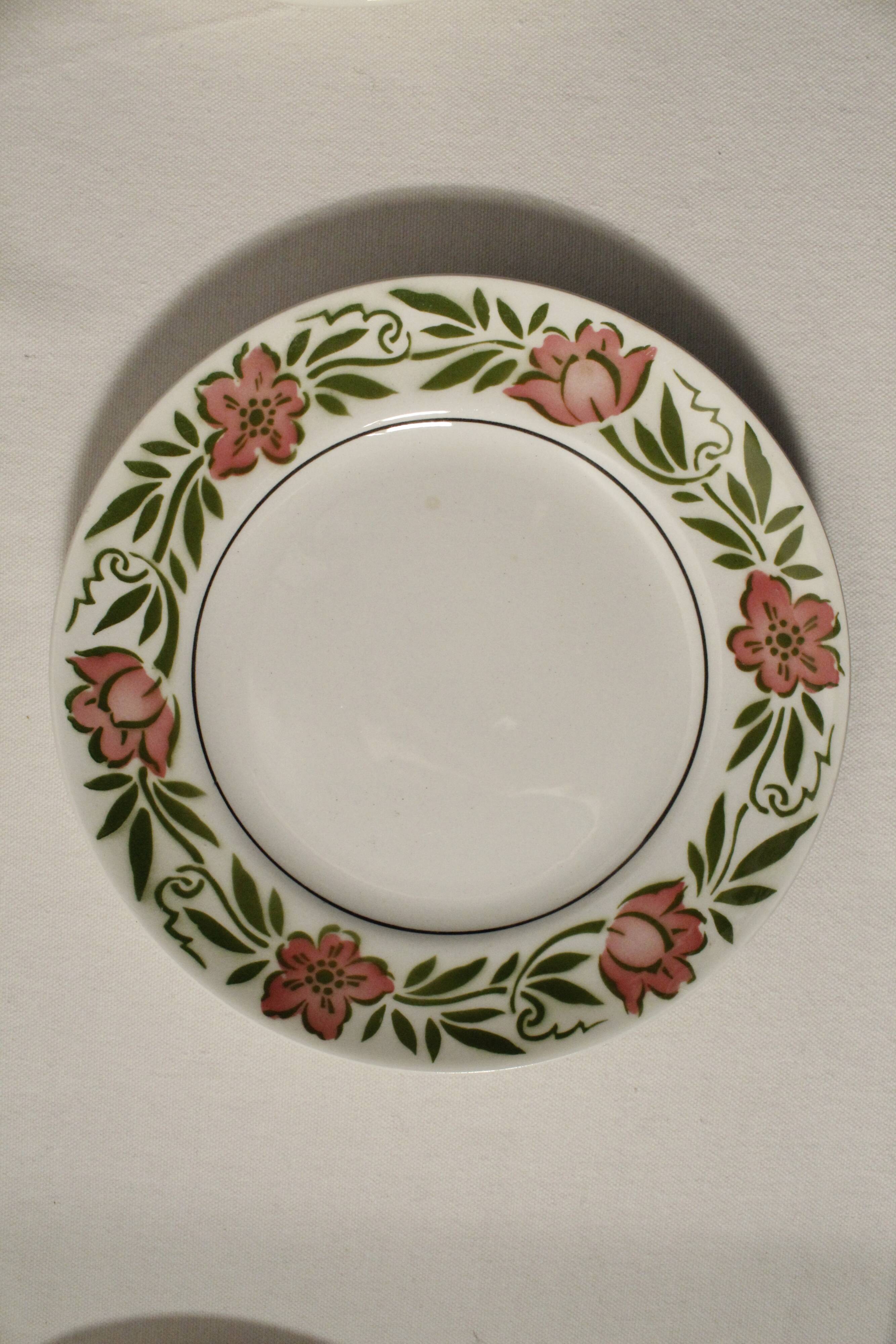 Set of 5 dessert plates Moulin des Loups - model Yvette