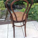 Fischel bistro chair with cannate / vintage seat 30s-40s