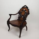 Fauteuil 19ème siècle de style "Forêt Noire"